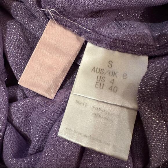 RTR Bronx & Banco Amara Lilac Cut Out Side Slit Long Sleeve Maxi Dress Sz 4 - Picture 5 of 16